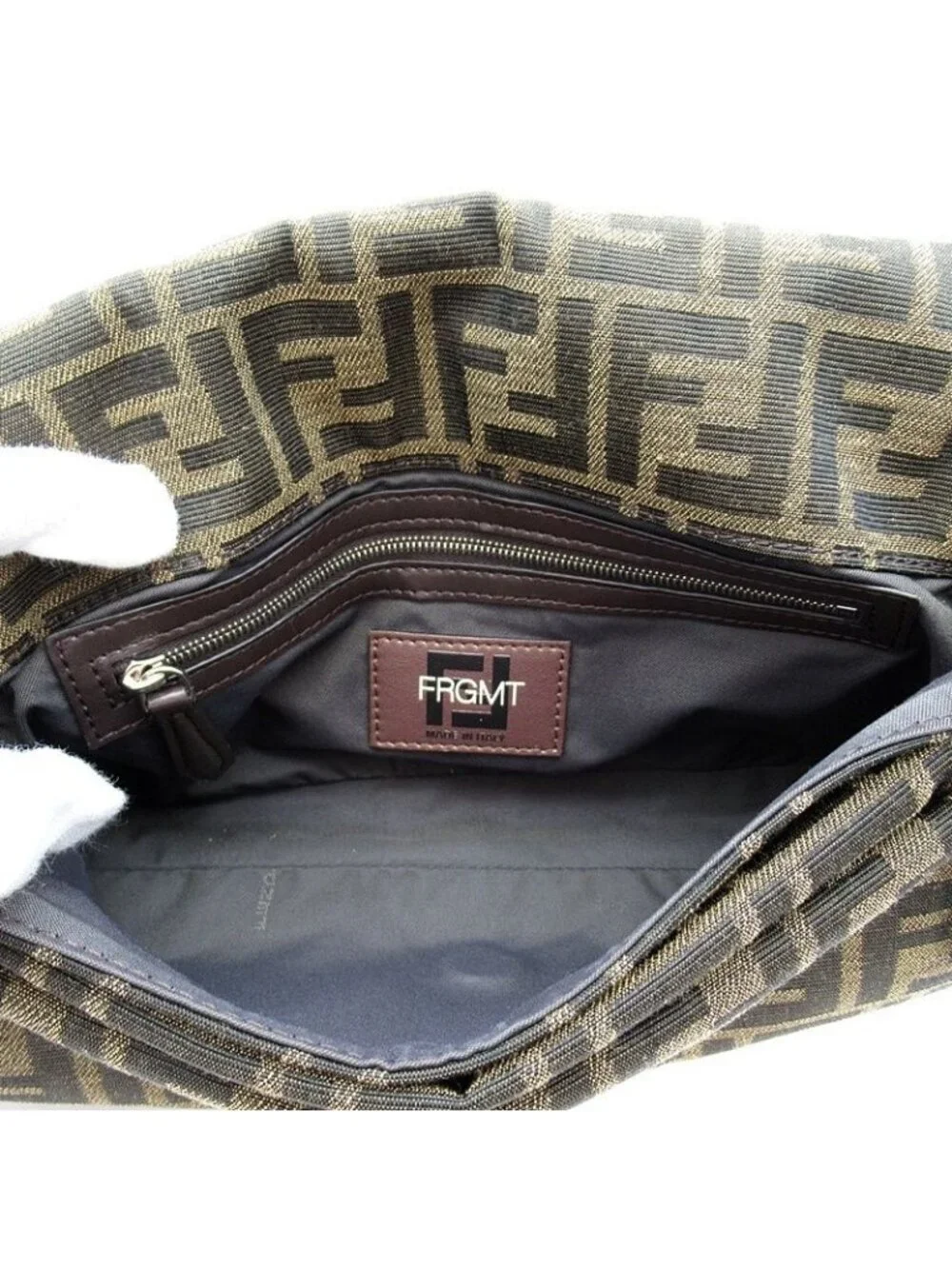 Fendi Fragment Zucca Fall Double 2-Way Canvas Leather Tote
